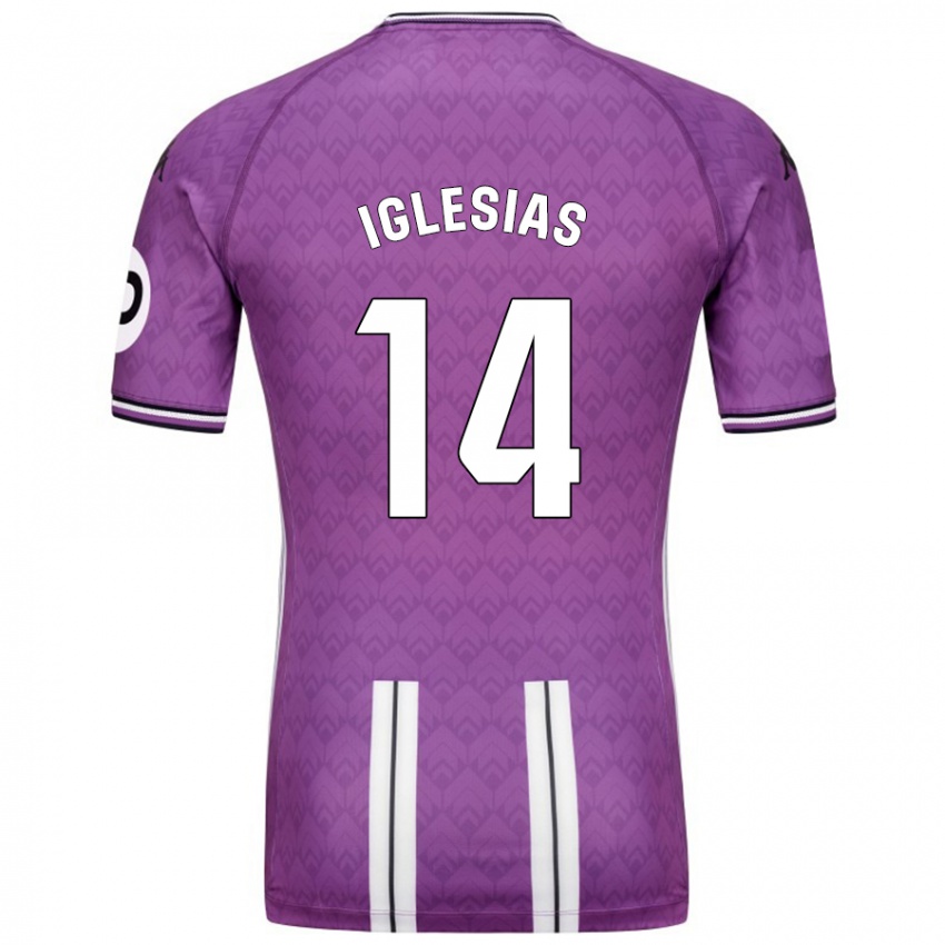 Bambino Maglia Koke Iglesias #14 Viola Bianco Kit Gara Home 2024/25 Maglietta