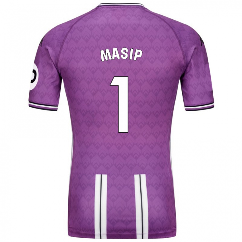 Bambino Maglia Jordi Masip #1 Viola Bianco Kit Gara Home 2024/25 Maglietta