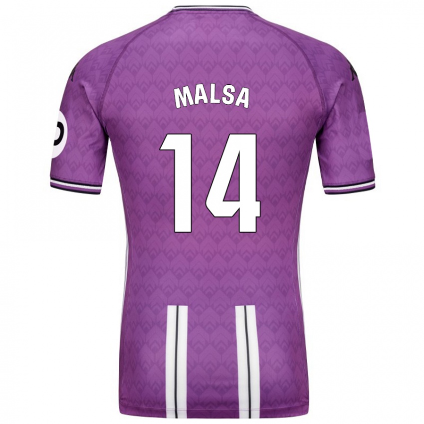 Bambino Maglia Mickaël Malsa #14 Viola Bianco Kit Gara Home 2024/25 Maglietta