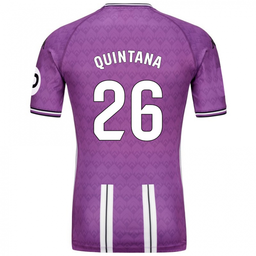 Bambino Maglia Alberto Quintana #26 Viola Bianco Kit Gara Home 2024/25 Maglietta