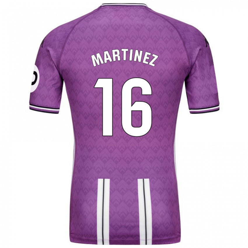 Bambino Maglia Jesús Martínez #16 Viola Bianco Kit Gara Home 2024/25 Maglietta