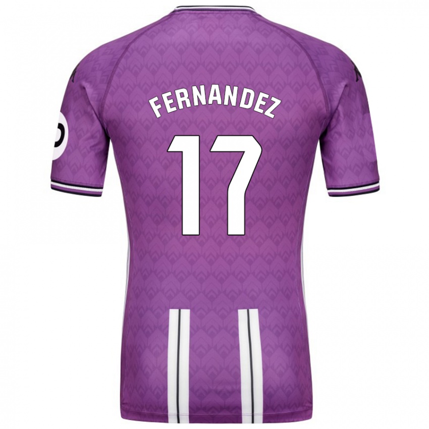 Bambino Maglia Dani Fernández #17 Viola Bianco Kit Gara Home 2024/25 Maglietta