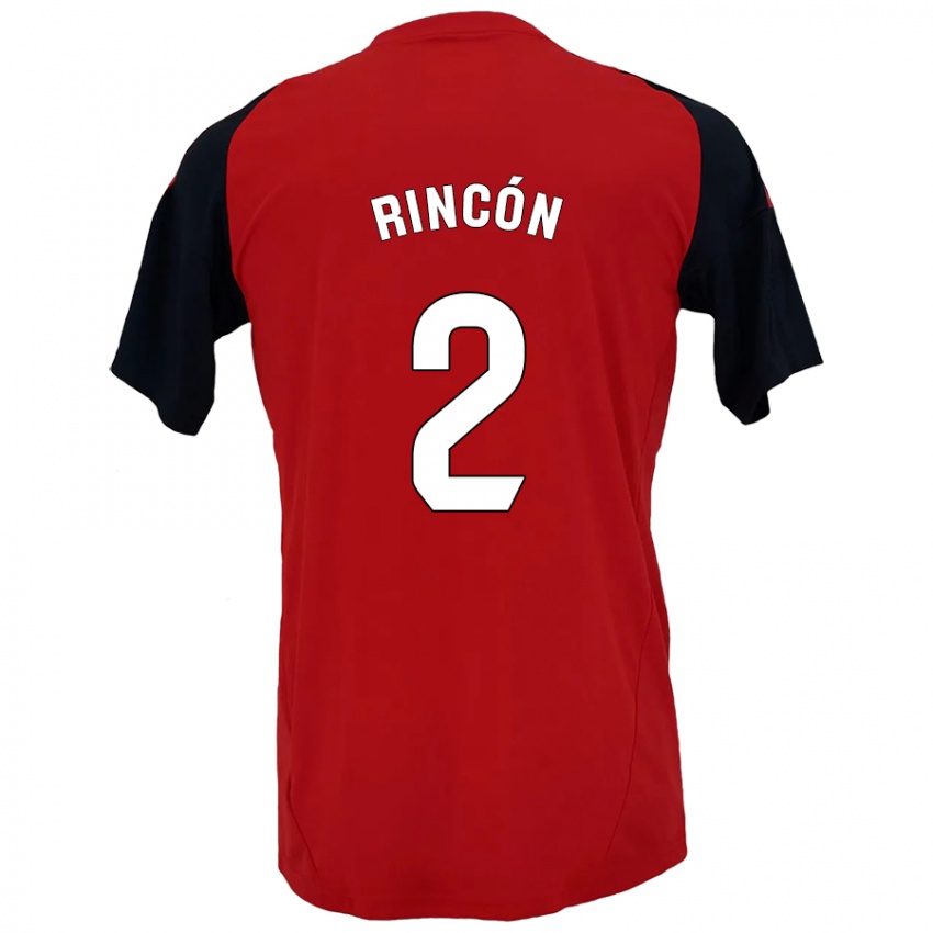 Bambino Maglia Hugo Rincón #2 Rosso Nero Kit Gara Home 2024/25 Maglietta