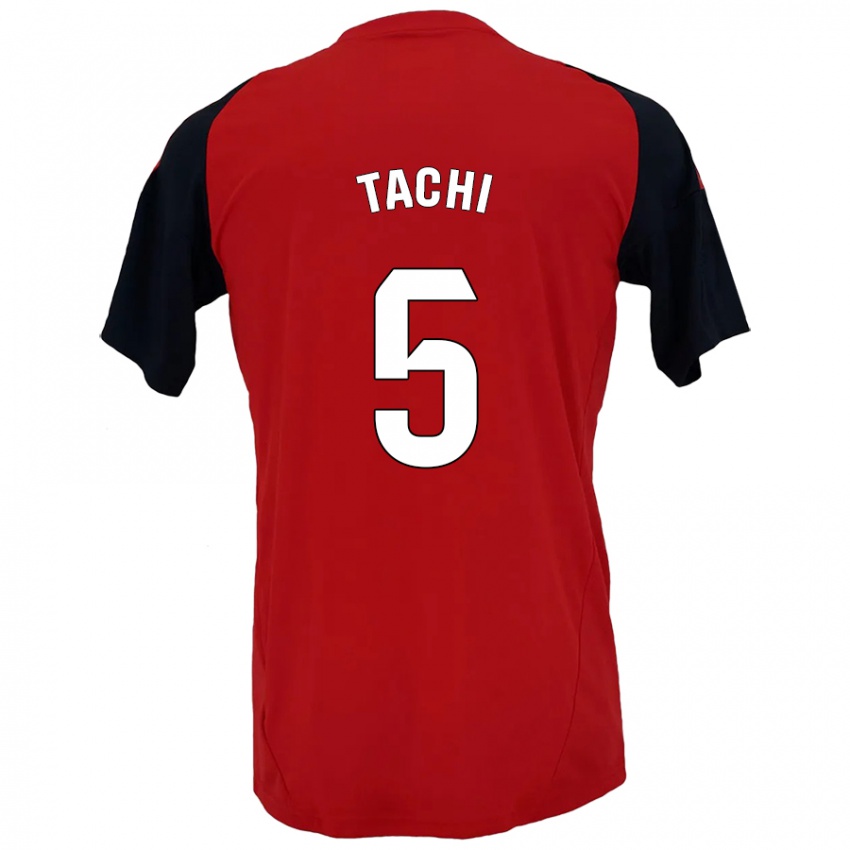 Bambino Maglia Tachi #5 Rosso Nero Kit Gara Home 2024/25 Maglietta