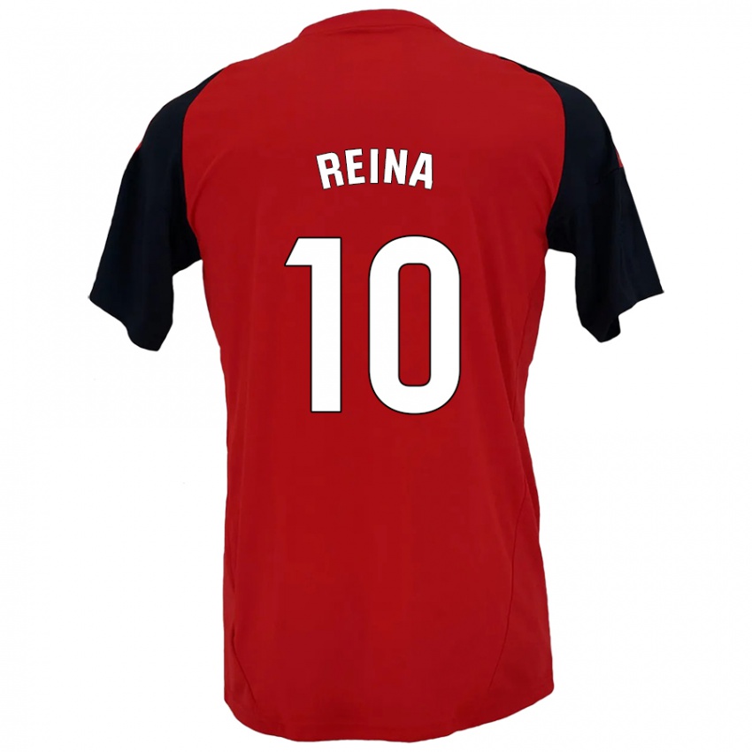 Bambino Maglia Alberto Reina #10 Rosso Nero Kit Gara Home 2024/25 Maglietta