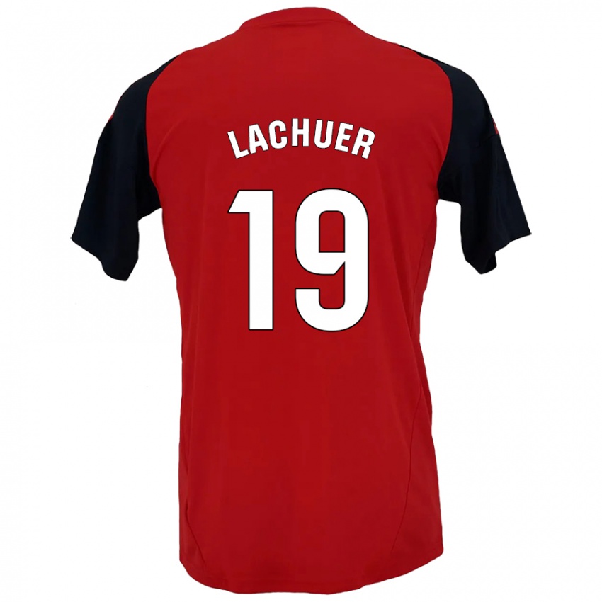 Bambino Maglia Mathis Lachuer #19 Rosso Nero Kit Gara Home 2024/25 Maglietta