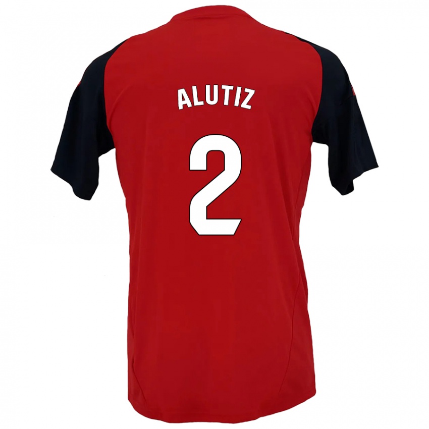 Bambino Maglia Hodei Alutiz #2 Rosso Nero Kit Gara Home 2024/25 Maglietta