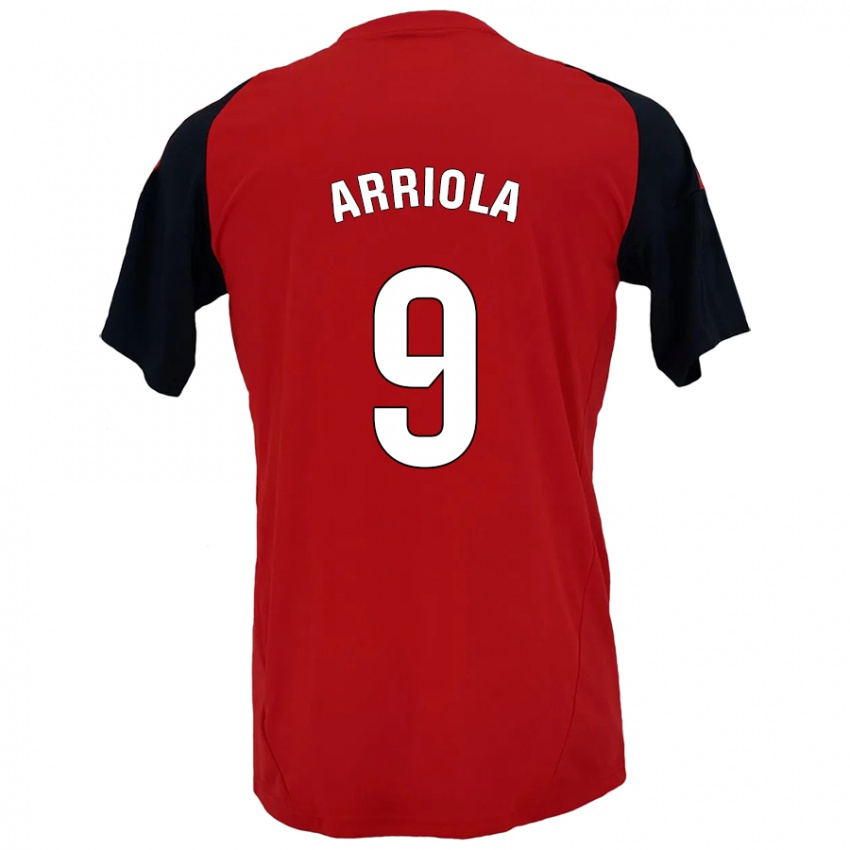 Bambino Maglia Marcos Arriola #9 Rosso Nero Kit Gara Home 2024/25 Maglietta