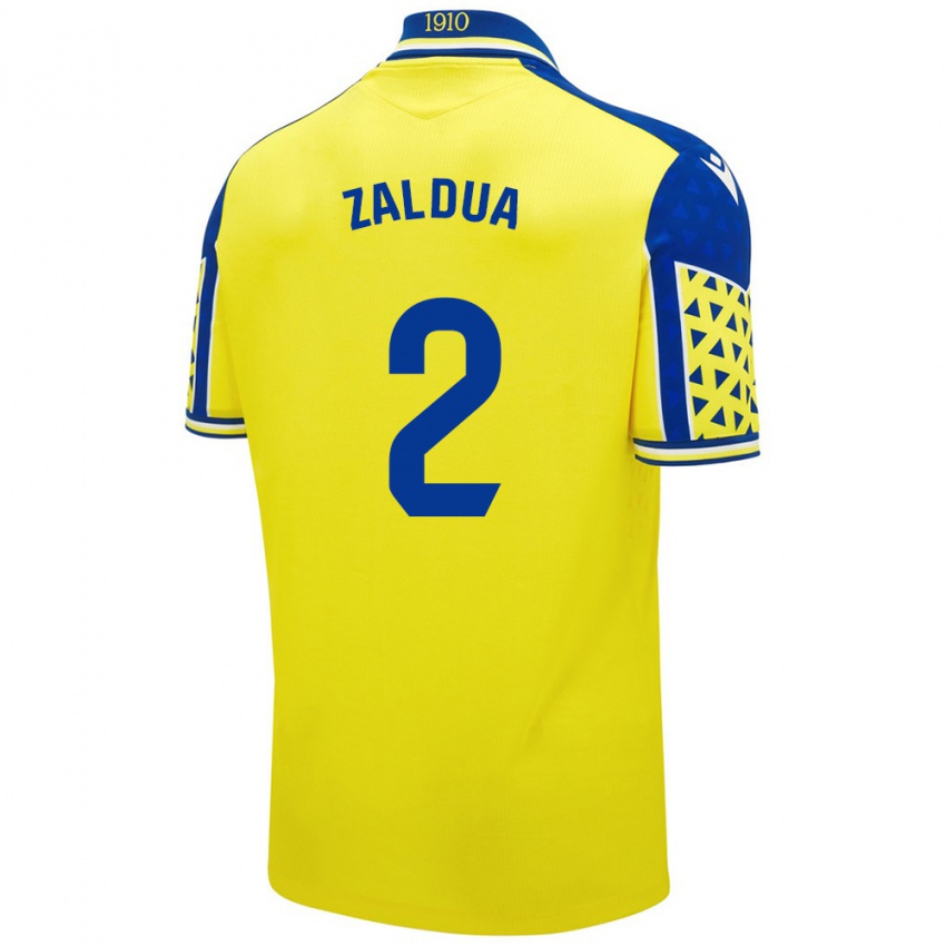 Bambino Maglia Joseba Zaldua #2 Giallo Blu Kit Gara Home 2024/25 Maglietta