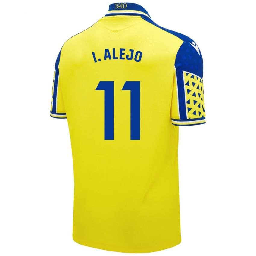 Bambino Maglia Iván Alejo #11 Giallo Blu Kit Gara Home 2024/25 Maglietta