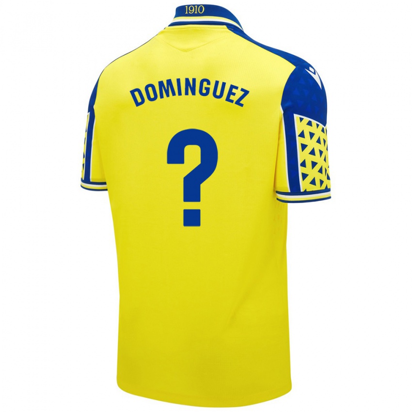 Bambino Maglia Rubén Domínguez #0 Giallo Blu Kit Gara Home 2024/25 Maglietta