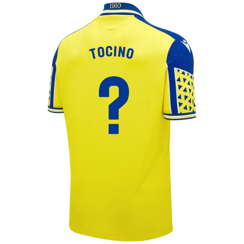 Bambino Maglia Antonio Jesús Tocino #0 Giallo Blu Kit Gara Home 2024/25 Maglietta