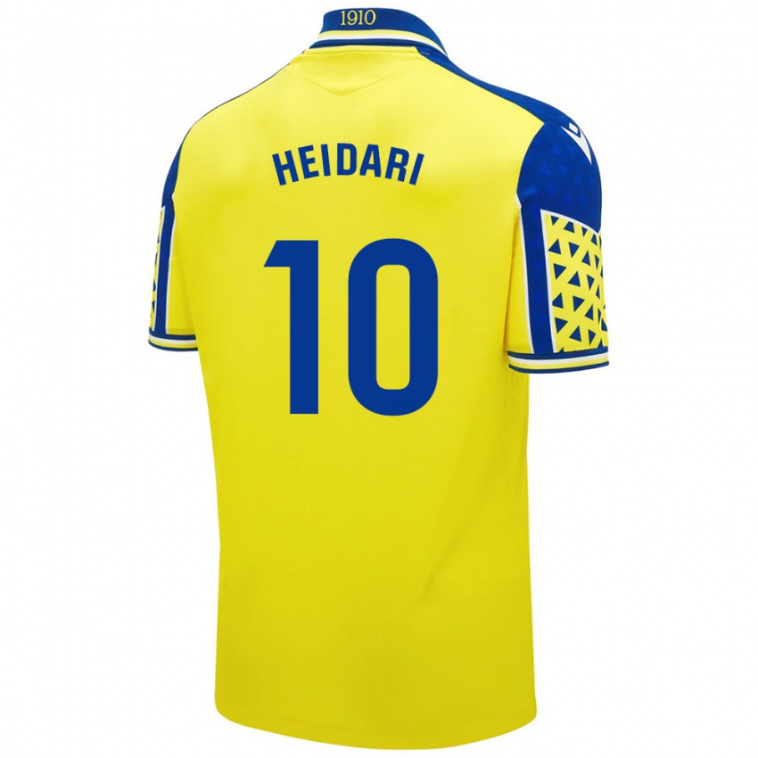 Bambino Maglia Arman Heidari #10 Giallo Blu Kit Gara Home 2024/25 Maglietta