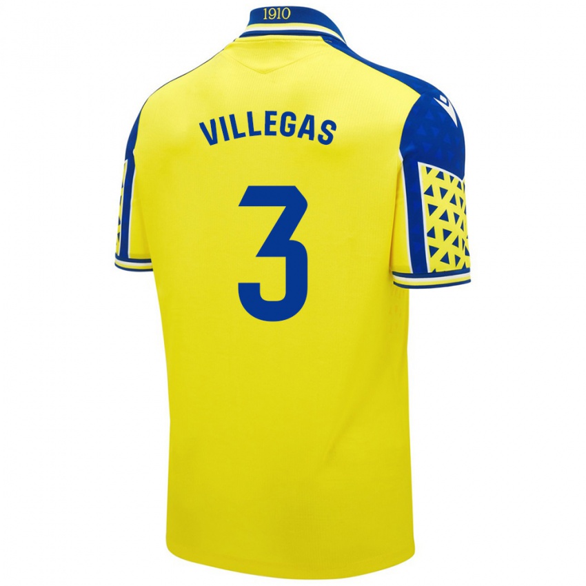 Bambino Maglia Virginia Villegas Rico #3 Giallo Blu Kit Gara Home 2024/25 Maglietta