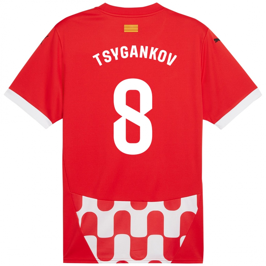 Bambino Maglia Viktor Tsygankov #8 Rosso Bianco Kit Gara Home 2024/25 Maglietta