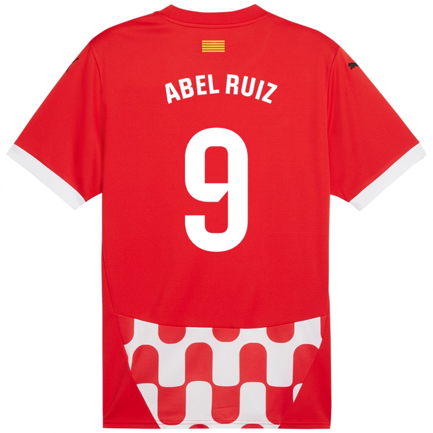 Bambino Maglia Abel Ruiz #9 Rosso Bianco Kit Gara Home 2024/25 Maglietta