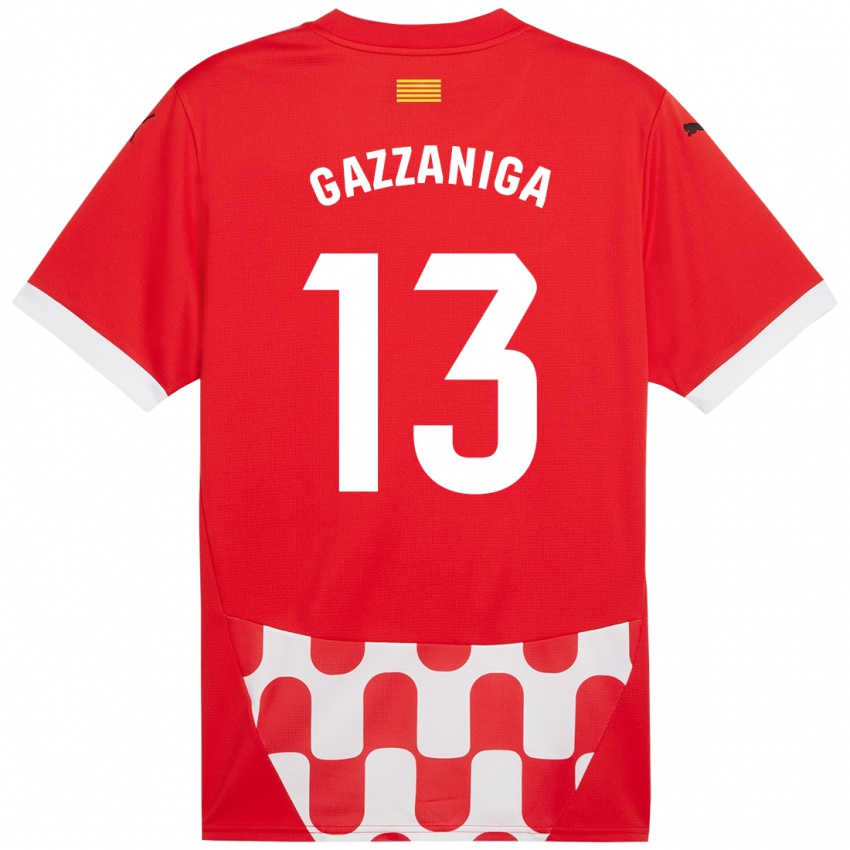 Bambino Maglia Paulo Gazzaniga #13 Rosso Bianco Kit Gara Home 2024/25 Maglietta