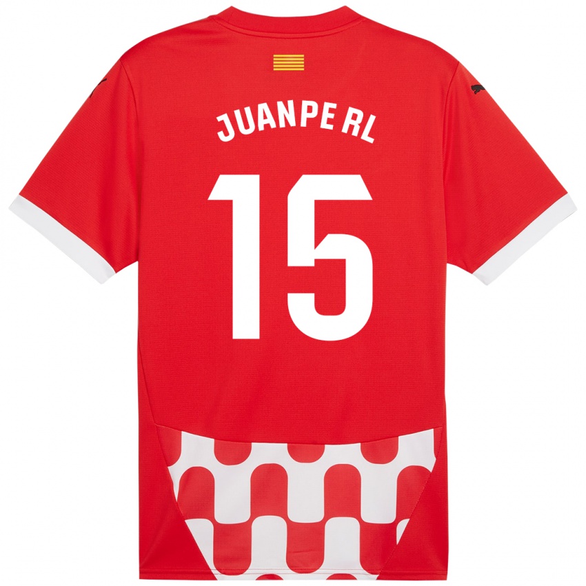 Bambino Maglia Juanpe #15 Rosso Bianco Kit Gara Home 2024/25 Maglietta