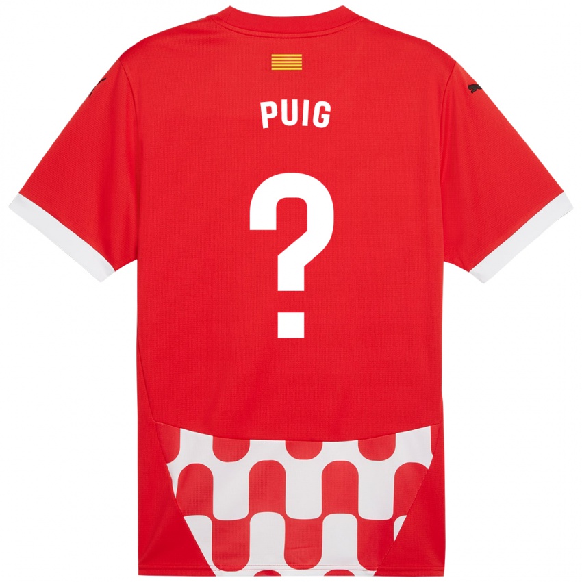 Bambino Maglia Sergi Puig #0 Rosso Bianco Kit Gara Home 2024/25 Maglietta