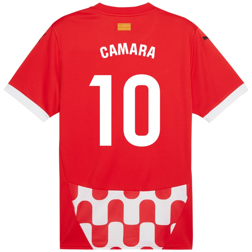 Bambino Maglia Dawda Camara #10 Rosso Bianco Kit Gara Home 2024/25 Maglietta