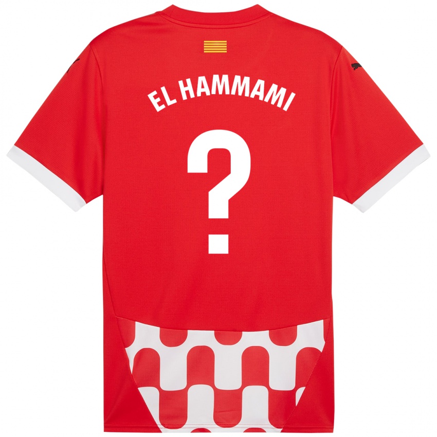 Bambino Maglia Ayoub El Hammami #0 Rosso Bianco Kit Gara Home 2024/25 Maglietta