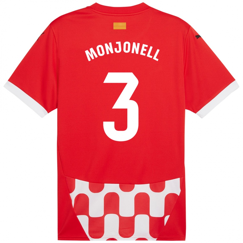 Bambino Maglia Eric Monjonell #3 Rosso Bianco Kit Gara Home 2024/25 Maglietta