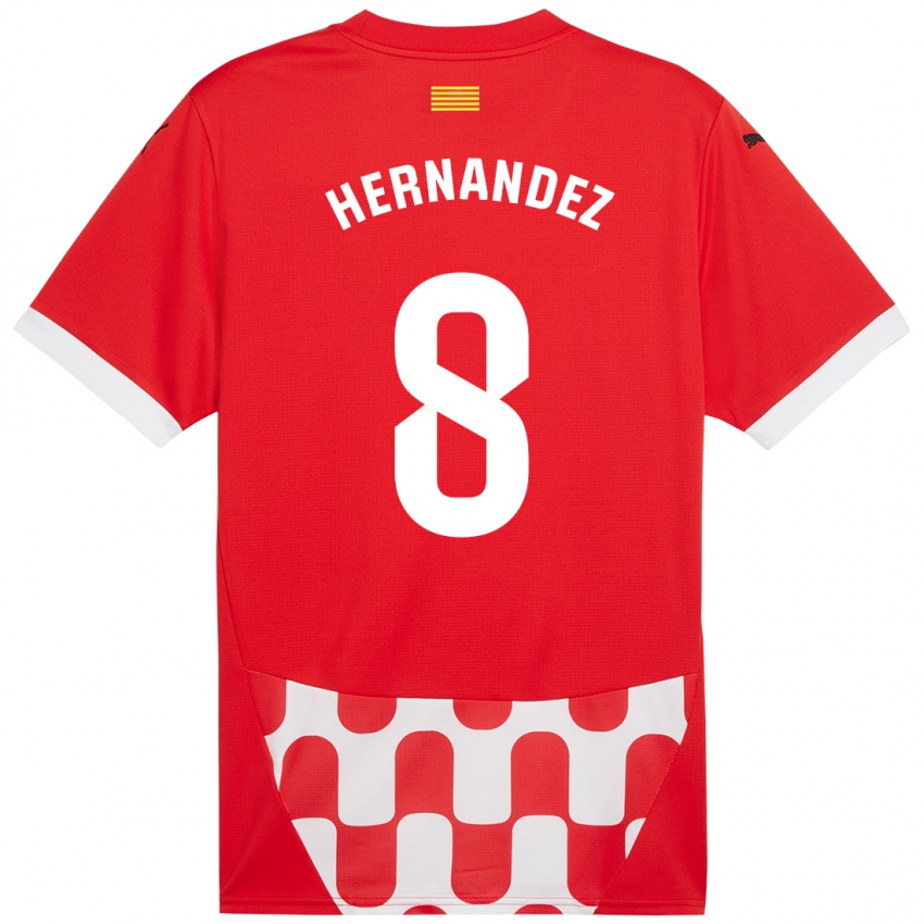 Bambino Maglia Sofia Hernández #8 Rosso Bianco Kit Gara Home 2024/25 Maglietta