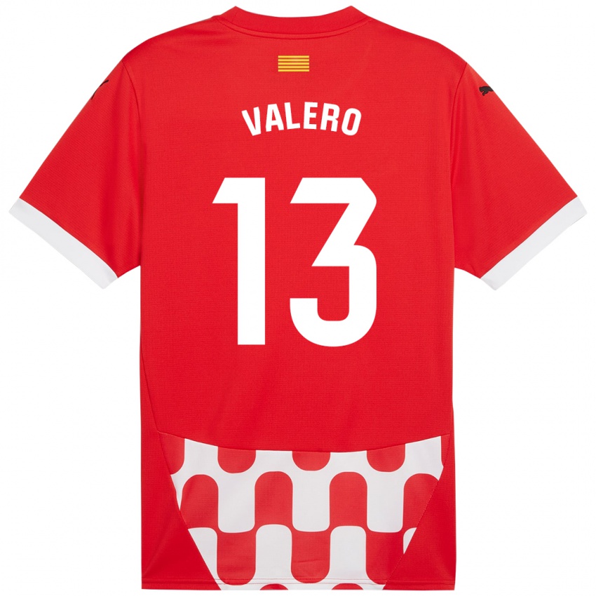 Bambino Maglia Eliana Valero #13 Rosso Bianco Kit Gara Home 2024/25 Maglietta