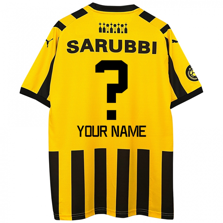 Bambino Maglia Il Tuo Nome #0 Giallo Nero Kit Gara Home 2024/25 Maglietta