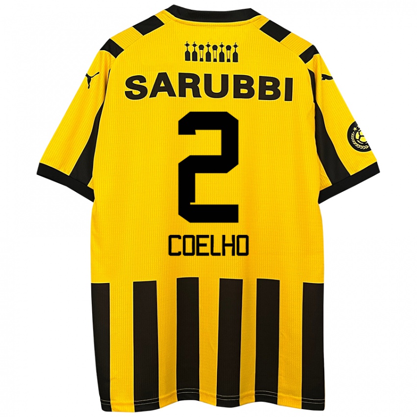 Bambino Maglia Léo Coelho #2 Giallo Nero Kit Gara Home 2024/25 Maglietta