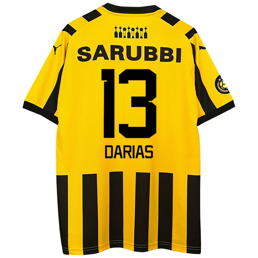 Bambino Maglia Eduardo Darias #13 Giallo Nero Kit Gara Home 2024/25 Maglietta