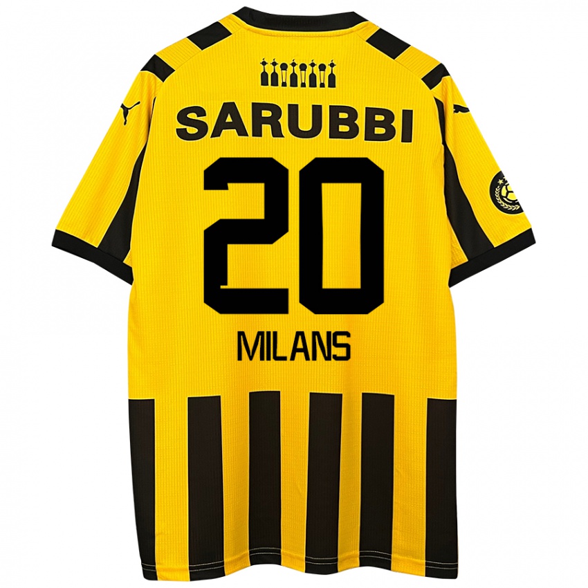 Bambino Maglia Pedro Milans #20 Giallo Nero Kit Gara Home 2024/25 Maglietta