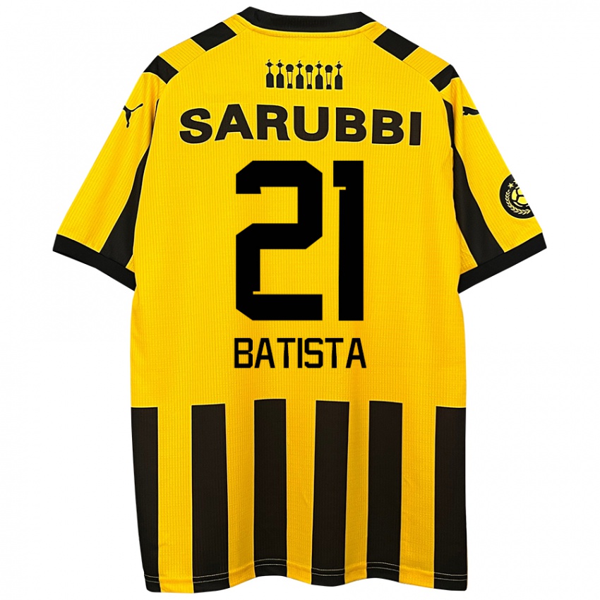 Bambino Maglia Facundo Batista #21 Giallo Nero Kit Gara Home 2024/25 Maglietta