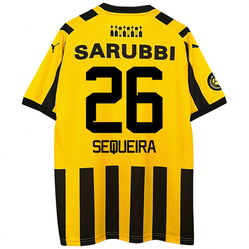 Bambino Maglia Leonardo Sequeira #26 Giallo Nero Kit Gara Home 2024/25 Maglietta