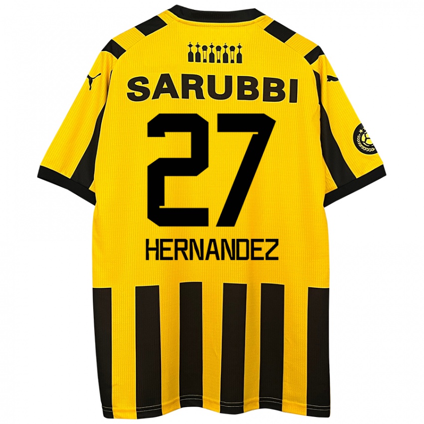 Bambino Maglia Lucas Hernández #27 Giallo Nero Kit Gara Home 2024/25 Maglietta