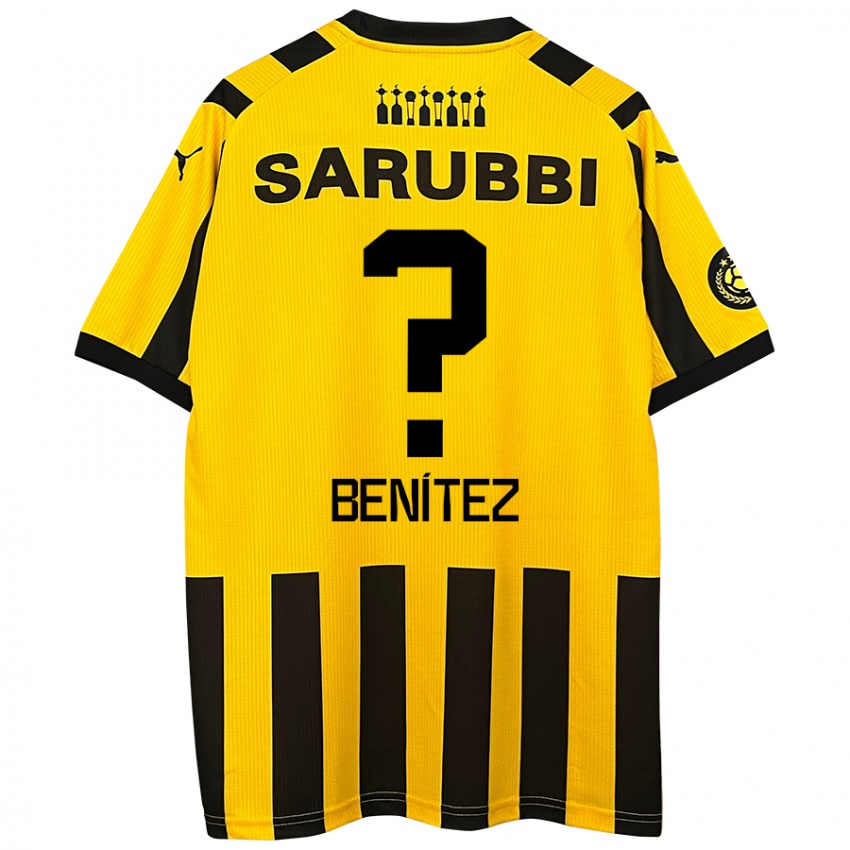 Bambino Maglia Santiago Benítez #0 Giallo Nero Kit Gara Home 2024/25 Maglietta