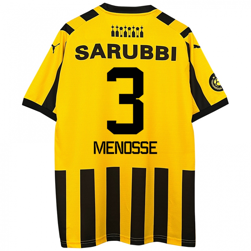 Bambino Maglia Hernán Menosse #3 Giallo Nero Kit Gara Home 2024/25 Maglietta