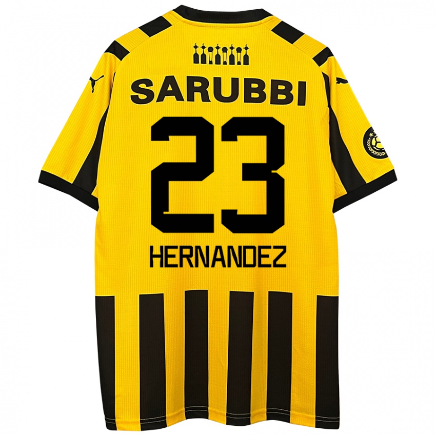 Bambino Maglia Abel Hernández #23 Giallo Nero Kit Gara Home 2024/25 Maglietta