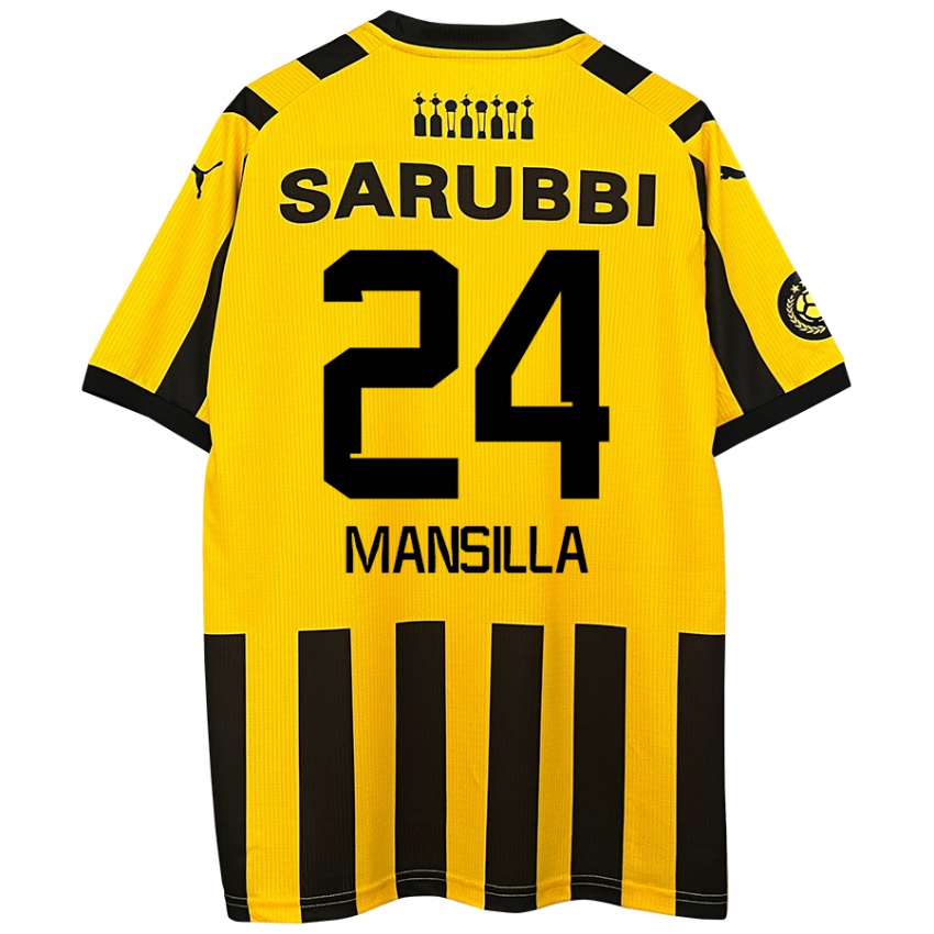 Bambino Maglia Brian Mansilla #24 Giallo Nero Kit Gara Home 2024/25 Maglietta