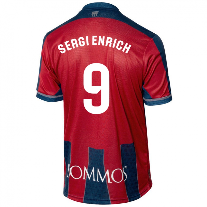 Bambino Maglia Sergi Enrich #9 Rosso Blu Kit Gara Home 2024/25 Maglietta