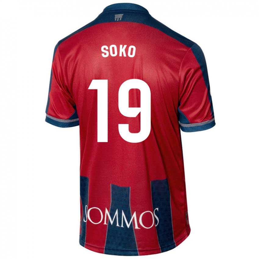 Bambino Maglia Patrick Soko #19 Rosso Blu Kit Gara Home 2024/25 Maglietta