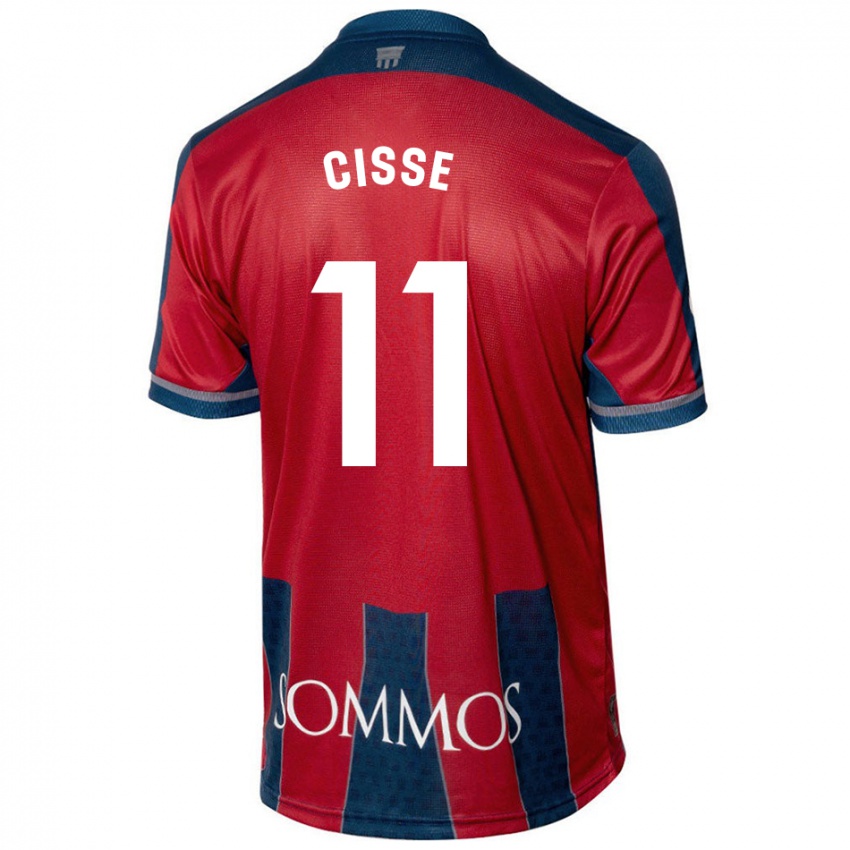 Bambino Maglia Bakary Cissé #11 Rosso Blu Kit Gara Home 2024/25 Maglietta