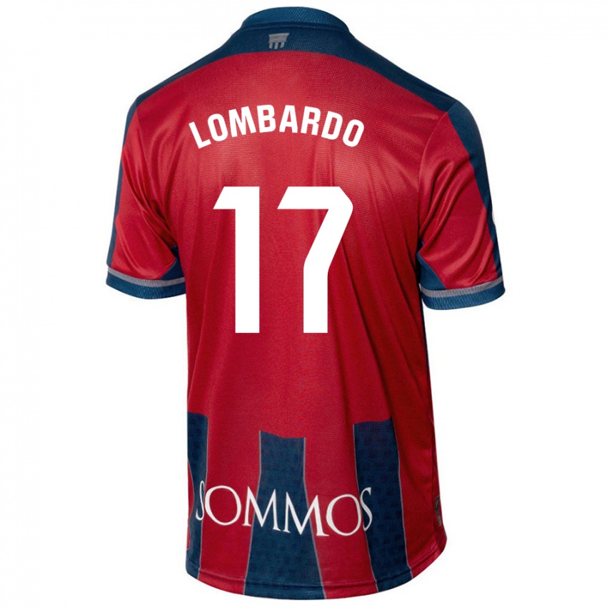 Bambino Maglia Enzo Lombardo #17 Rosso Blu Kit Gara Home 2024/25 Maglietta