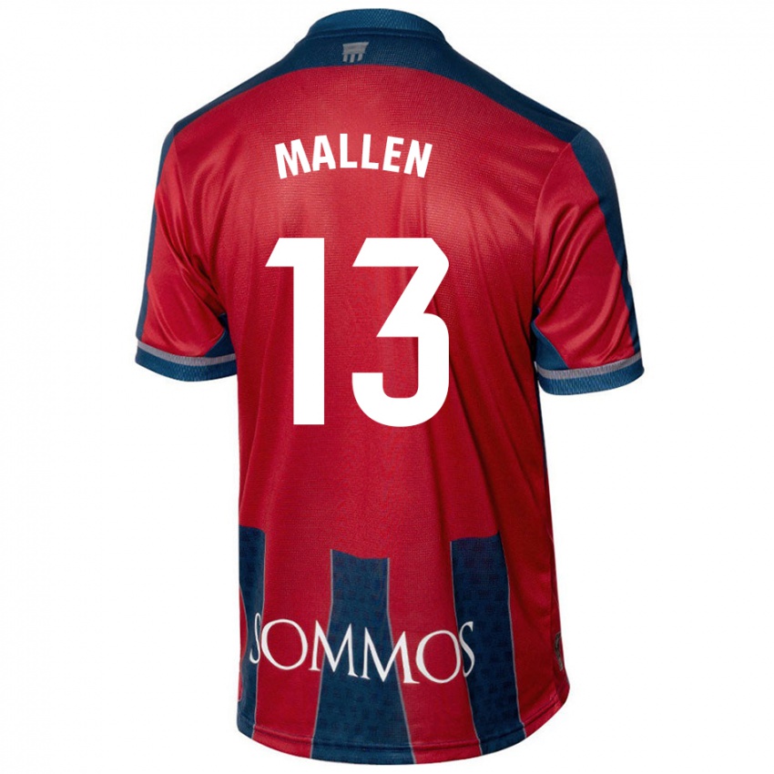 Bambino Maglia Lucía Mallén #13 Rosso Blu Kit Gara Home 2024/25 Maglietta