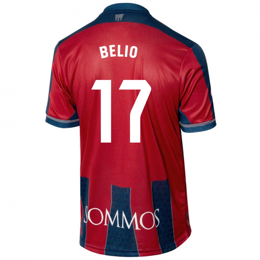 Bambino Maglia Marta Belio #17 Rosso Blu Kit Gara Home 2024/25 Maglietta