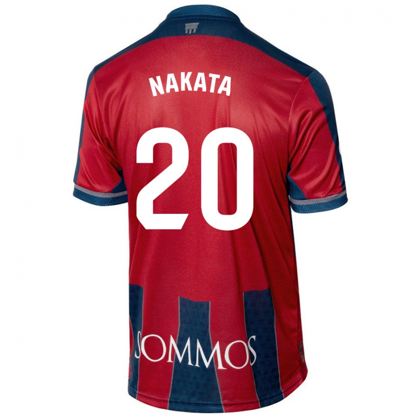 Bambino Maglia Yuki Nakata #20 Rosso Blu Kit Gara Home 2024/25 Maglietta