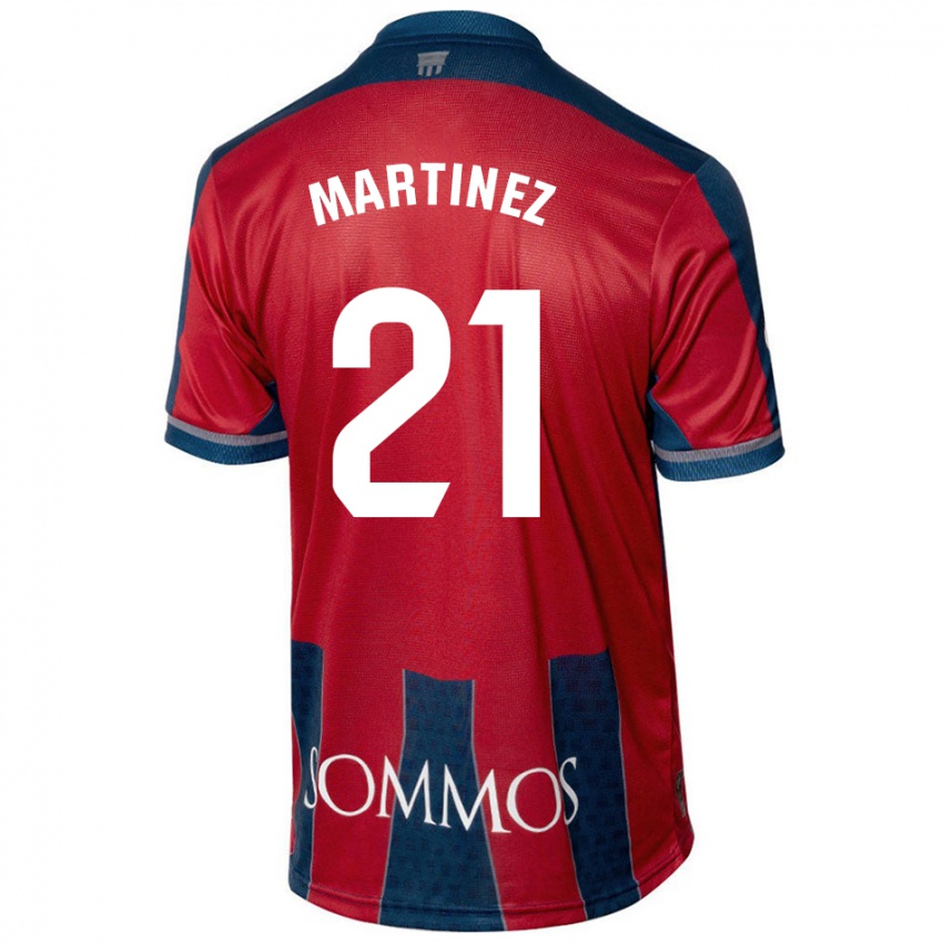 Bambino Maglia Alejandra Martínez #21 Rosso Blu Kit Gara Home 2024/25 Maglietta