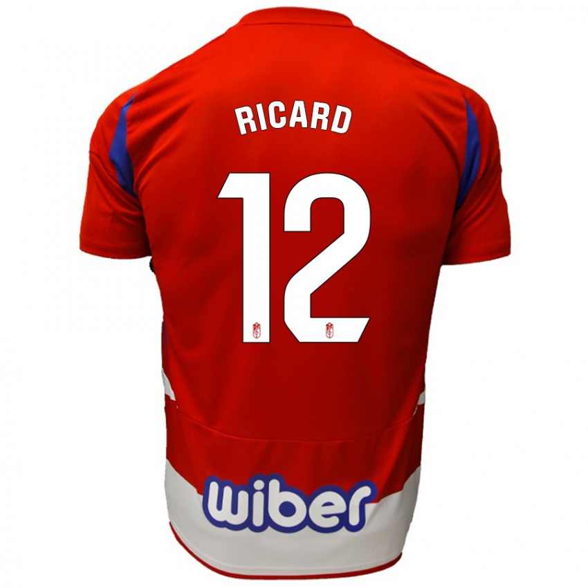 Bambino Maglia Ricard Sanchez #12 Rosso Bianco Blu Kit Gara Home 2024/25 Maglietta