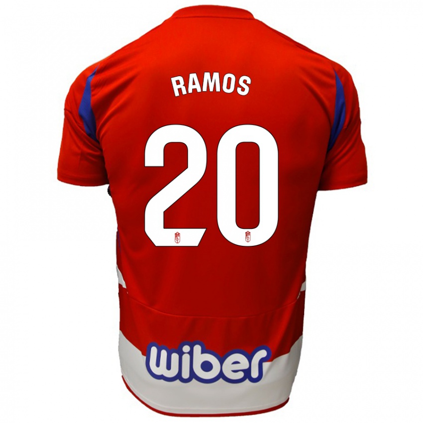 Bambino Maglia Lucía Ramos #20 Rosso Bianco Blu Kit Gara Home 2024/25 Maglietta