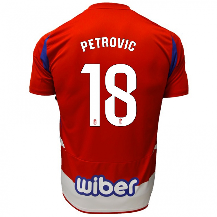 Bambino Maglia Njegos Petrovic #18 Rosso Bianco Blu Kit Gara Home 2024/25 Maglietta